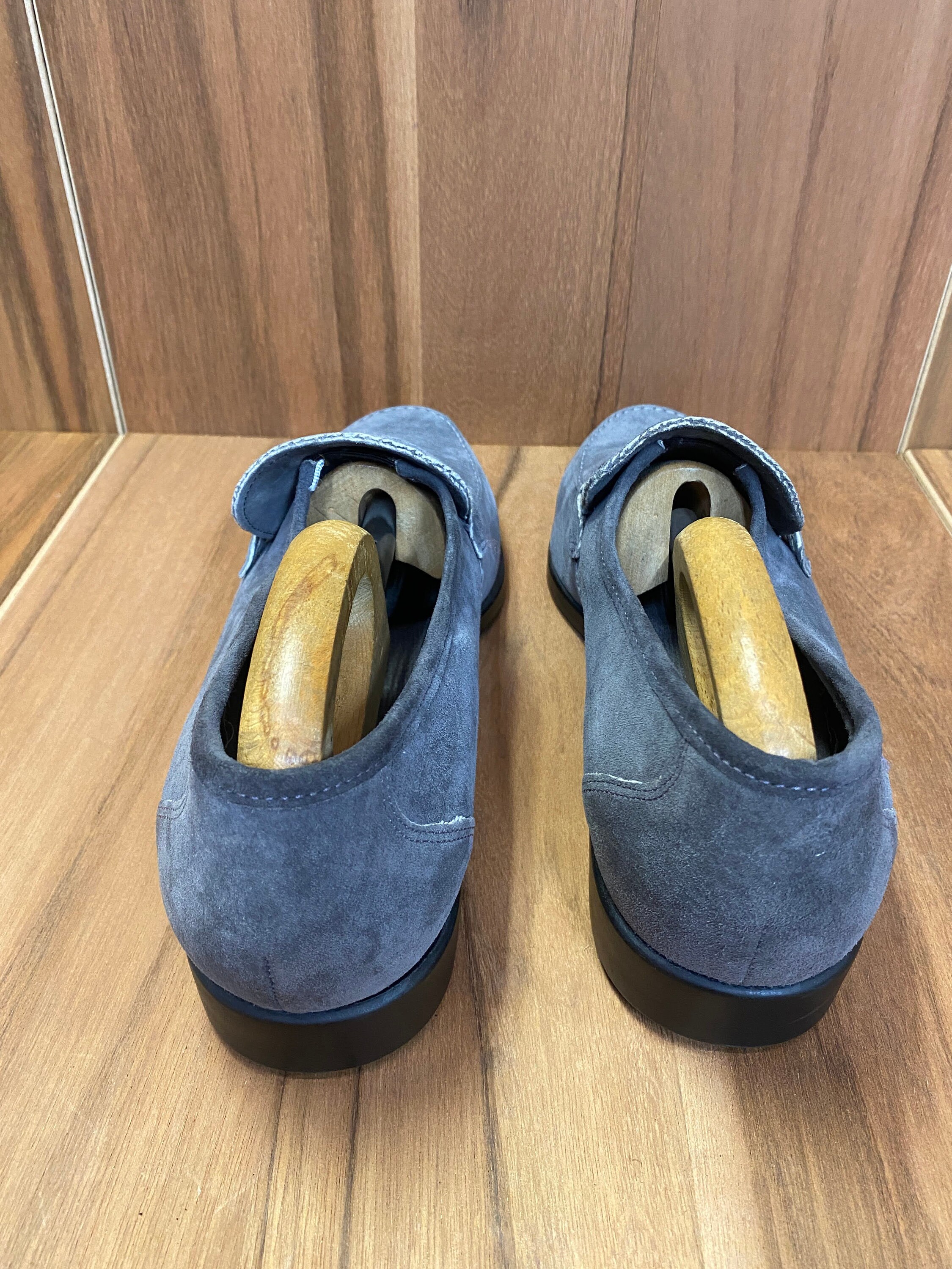 Hush Puppies Penny Loafers Gray Suede Leather Shoes Mens  display picture 3