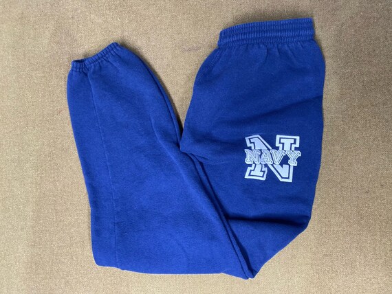 80's US Navy blue training sweat pants size mediu… - image 1