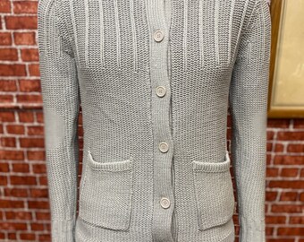70's〜 Sears Acryl Knit Cardigan Vintage 70s 80s Sears Long Button up Cardigan Sweater, Women