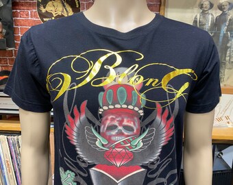 Tattoo flash graphic black fitted t-shirt soft cotton size medium.
