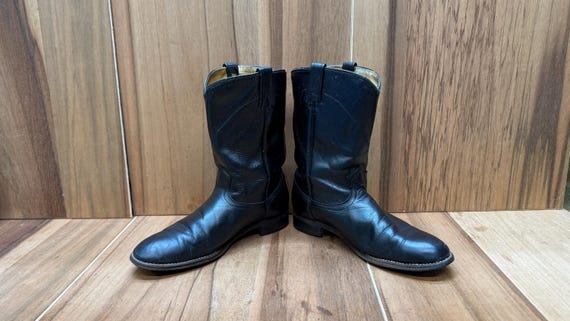 Vtg Dan Post Roper women's cowgirl leather boots style #4121 size 10M made in U.S.A.