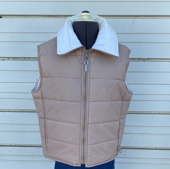 80's Ossi Ski Wear Hong Kong beige vest ski hikin… - image 3