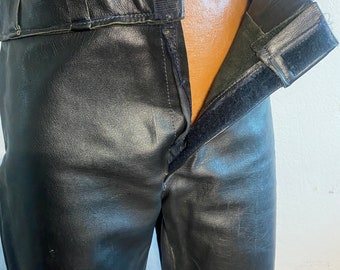 70's Motorcycle Zipper Down Black Leather Biker Punk Hippy 70's Motorcycle Zipper Down Black Leather Biker Punk Hippy