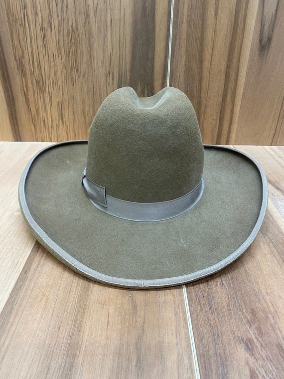 Vintage Beaver Hats brown wool cowboy western rod… - image 3