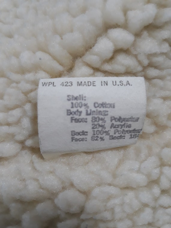 Levi's size Large denim vest sherpa orange tag ma… - image 8
