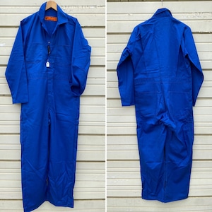 Red Kap blue utility garage mechanic coveralls long sleeve outfit size 40 regular.