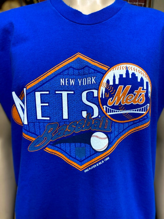 1998 New York Mets baseball MBL blue sleeveless t… - image 4