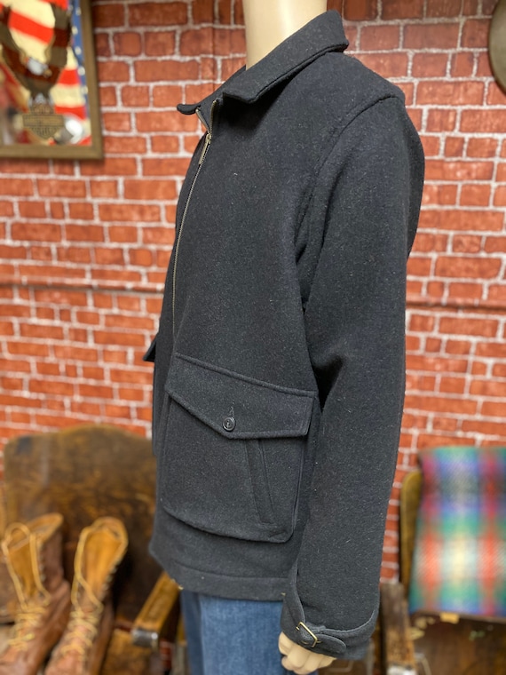 Pendleton men's black virgin wool pittock coat si… - image 10