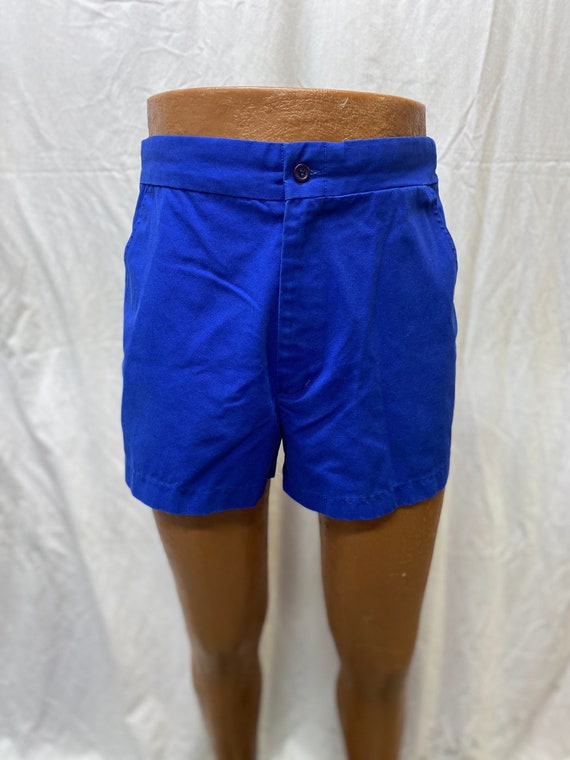 80's blue shorts trunks pool beach pants size 36.