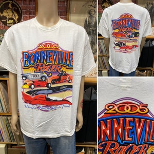 2005 Bonneville Speed Week Salt Flats, Utah racer white t-shirt size 2X.