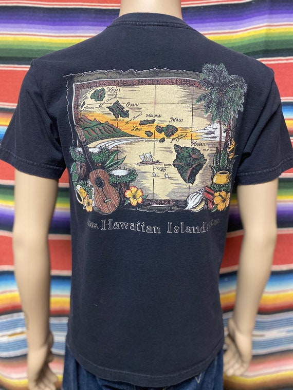 Hawaii Islands souvenir unisex t-shirt black color