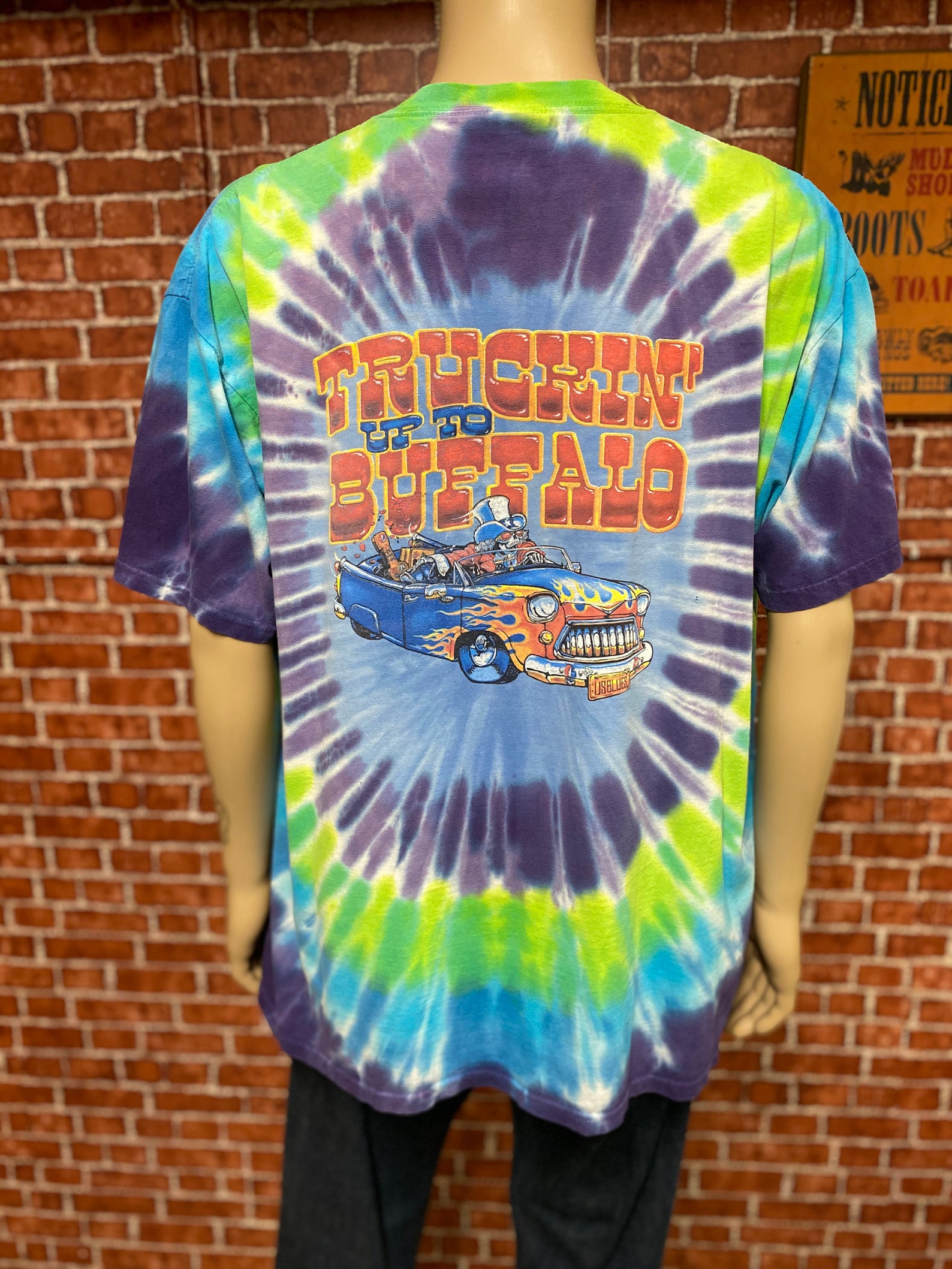 Grateful Dead Truckin' to Buffalo Sundog hand dyed t-shirt | Etsy