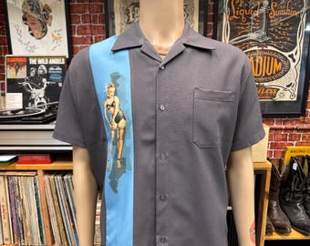 50's Hercules Work Clothing Gray Short Sleeve Work Shirt Size