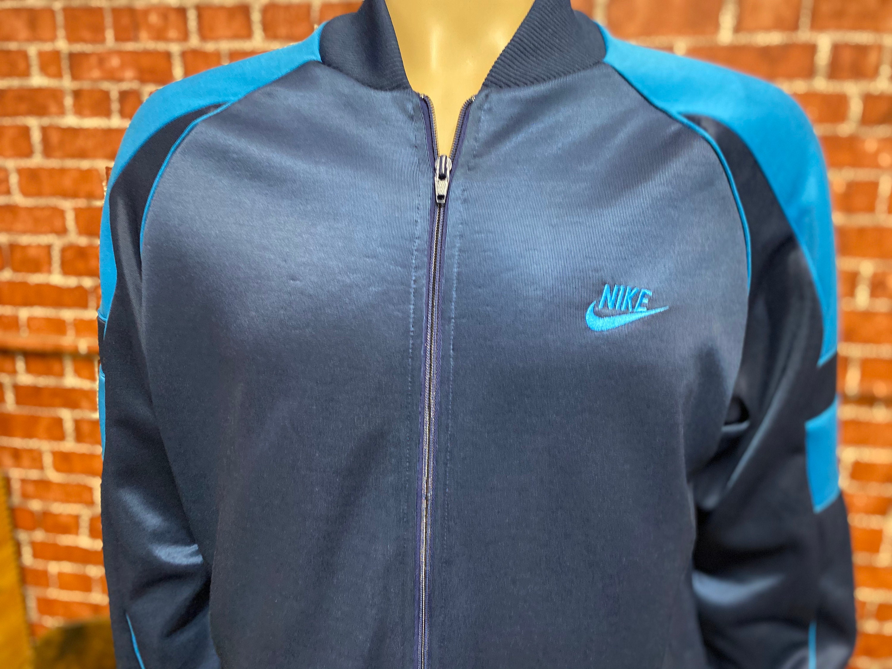 90's Nike Warm up Training Jogging Running Blue Jacket and Pants