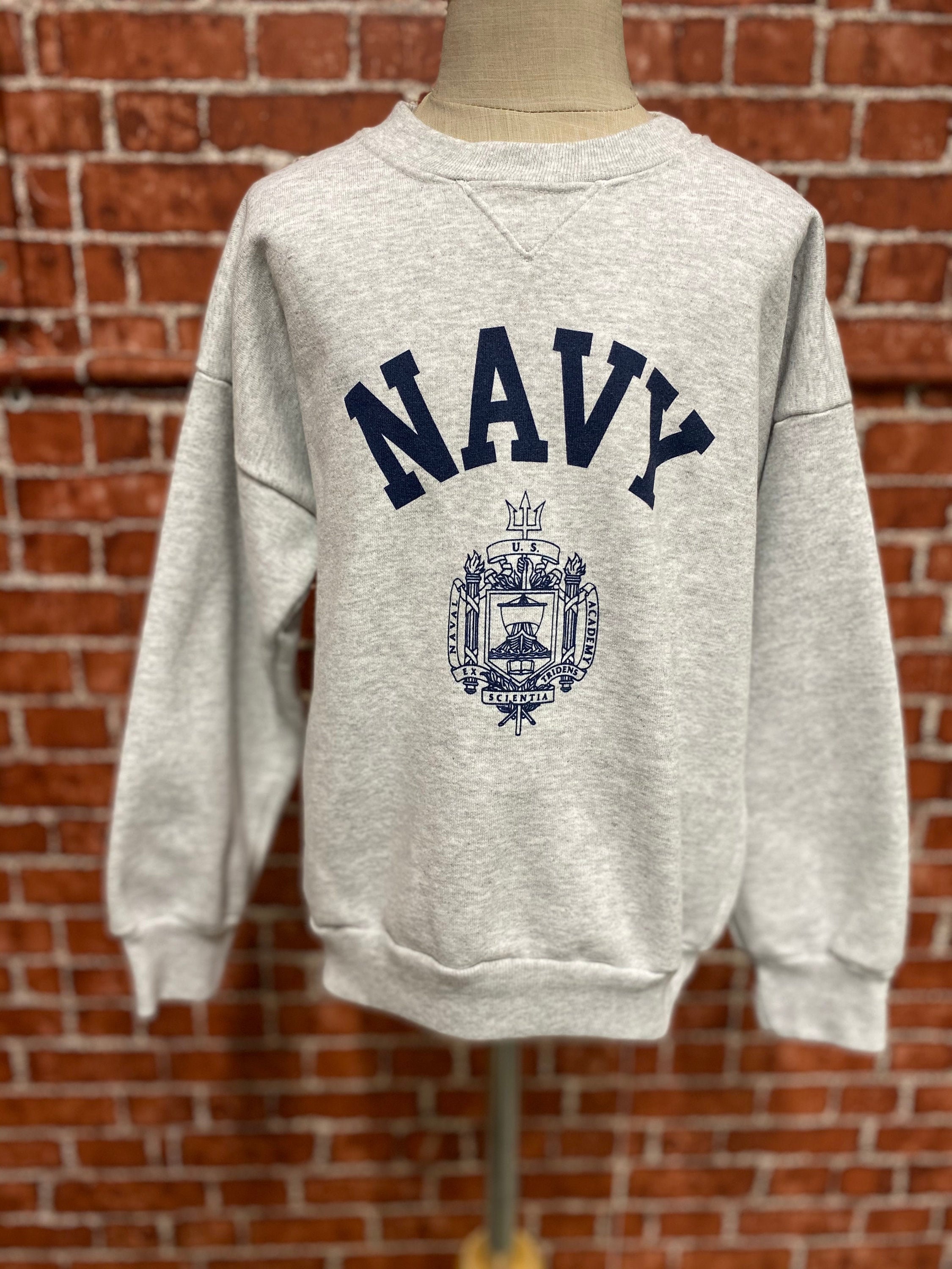 US Navy Naval Academy Souvenir Soft Gray Sweatshirt Kids Size 6-8