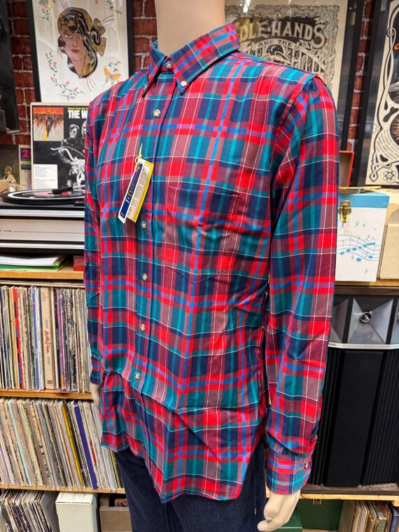 Dead-stock Pendleton button down plaid wool shirt… - image 6