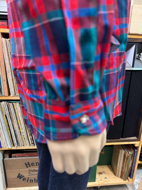 Dead-stock Pendleton button down plaid wool shirt… - image 3