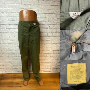 OG-507 size 35x30 U.S. Army fatigue utility field combat men&#39;s pants poly/cotton.