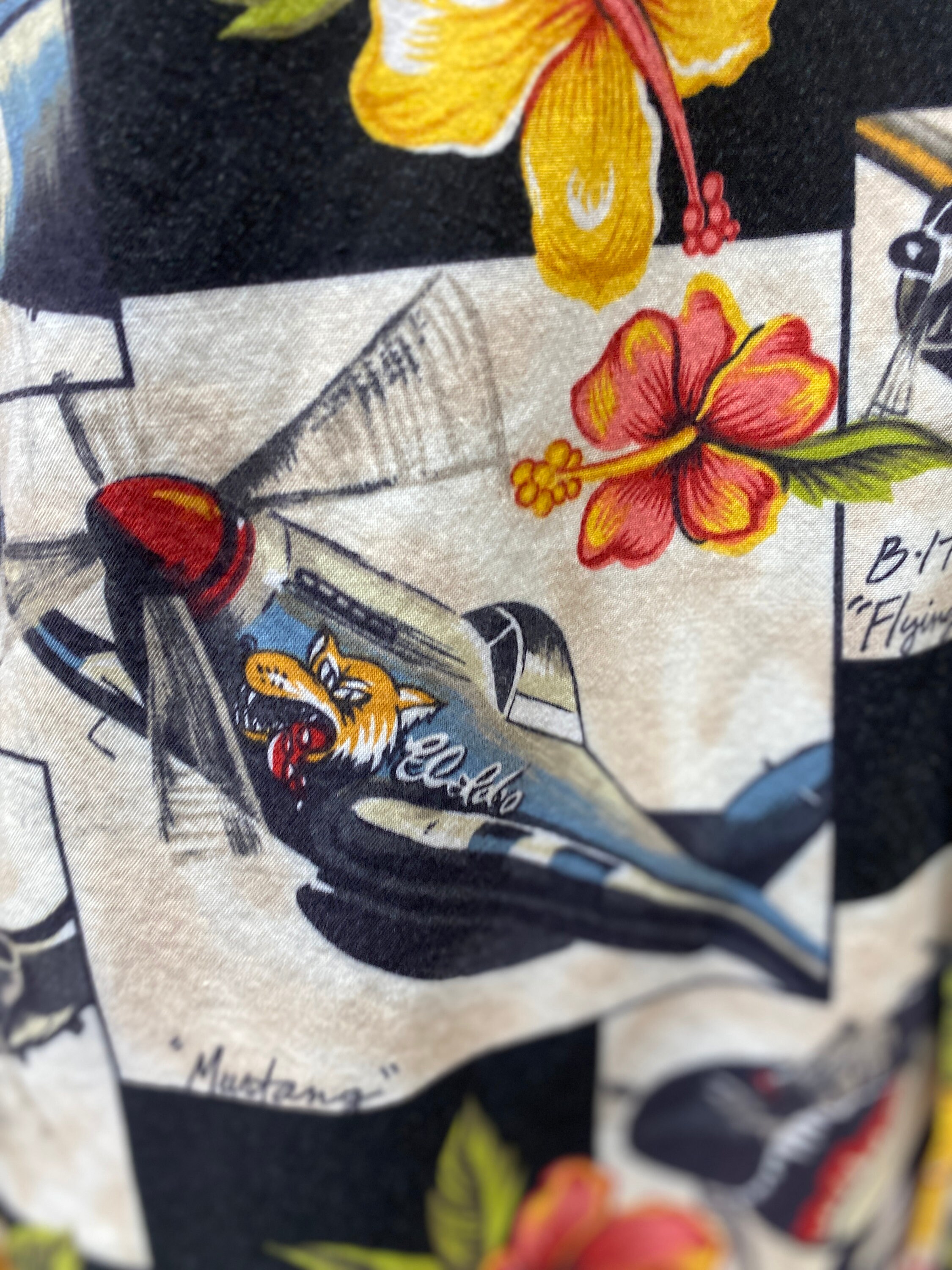 Kalaheo Hawaiian Shirt WWII Fight Airplanes Print Short Kalaheo Hawaiian Shirt WWII Fight Airplanes Print Short