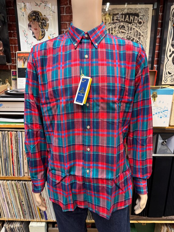 Dead-stock Pendleton button down plaid wool shirt… - image 5