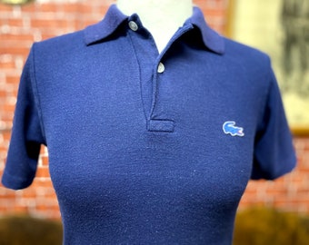 80\'s Izod Lacoste Tennis Blue Knit Shirt Red Size 18 Fit Liek a Small Made  in Japan. - Etsy