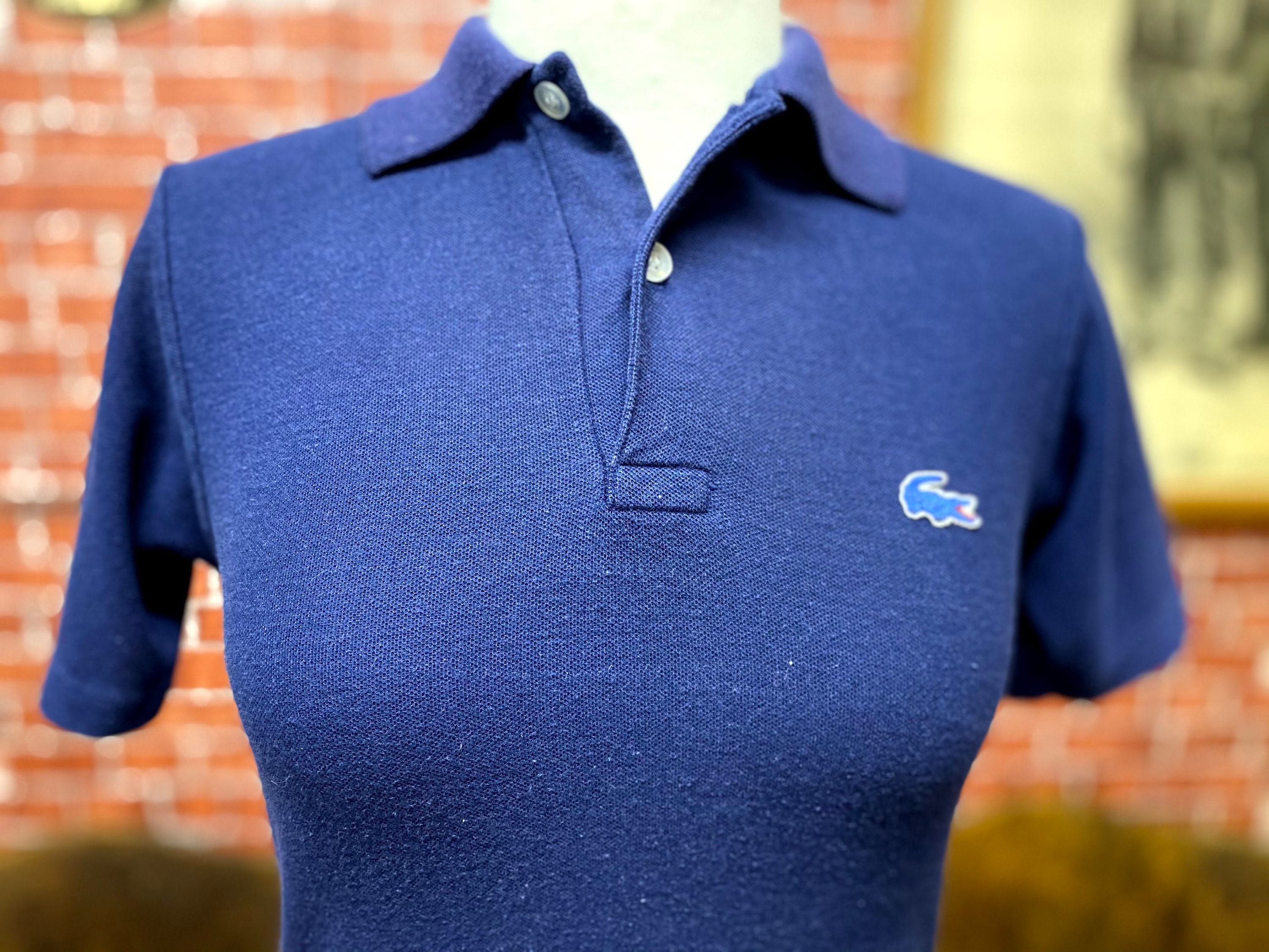 80's Izod Lacoste tennis blue knit shirt red size 18 fit 80's Izod Lacoste tennis blue knit shirt red size 18 fit