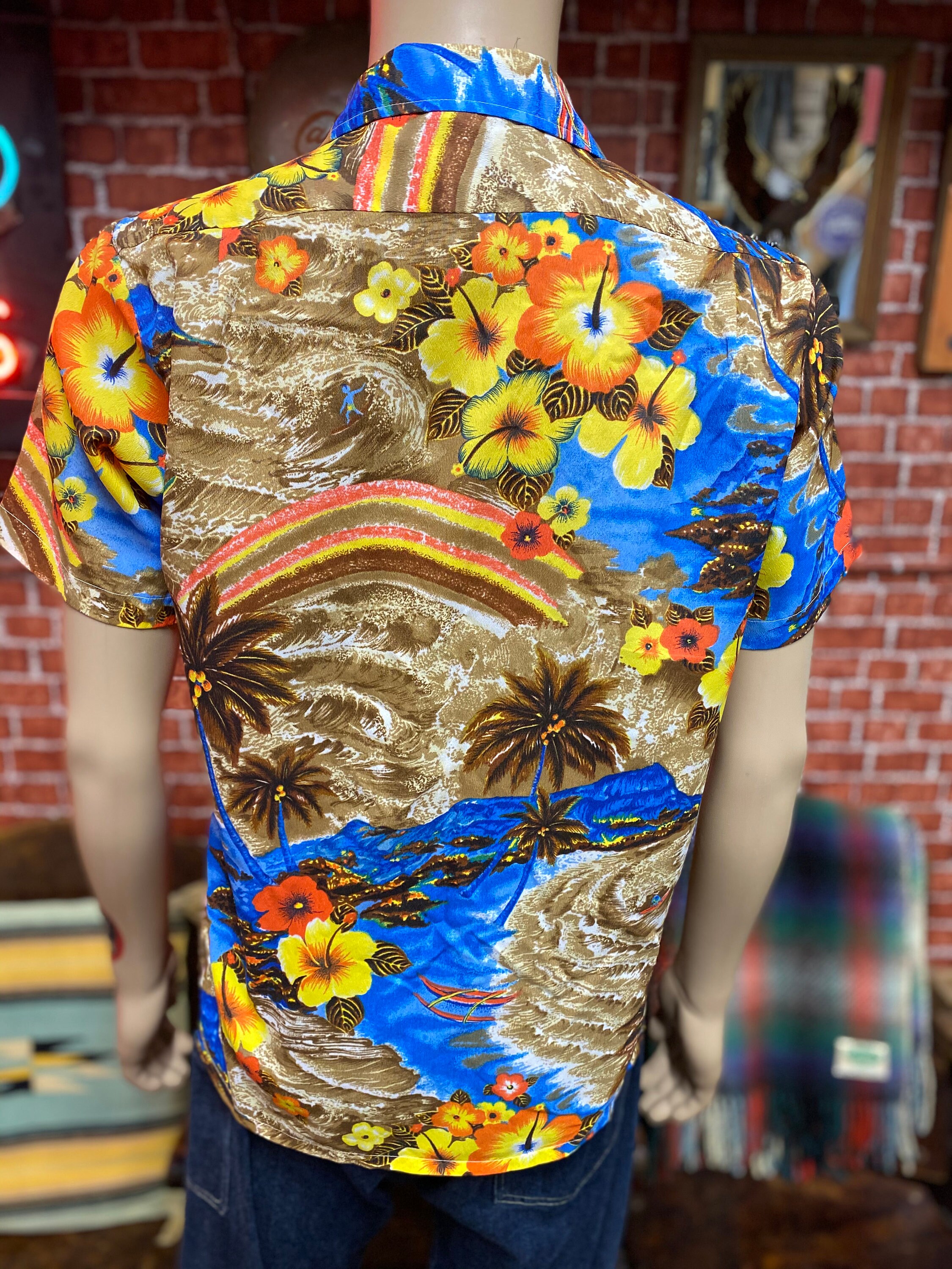 Towncraft JCPenney hawaiian men's shirt 100 polyester Etsy Nederland