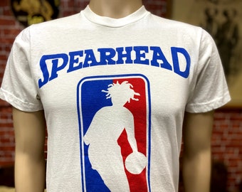 Spearhead basketball white t-shirt size medium made in U.S.A.