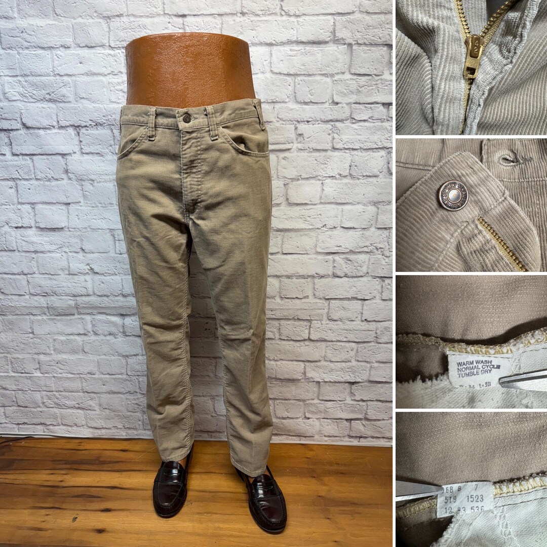 80's Levi's 519-1523 Corduroy Pants Men's W34 Vintage / eaa390893