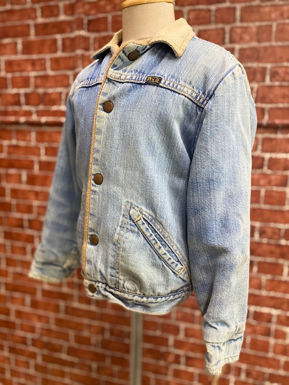 70's Wrangler size 10 boys denim sherpa jacket made i… Gem