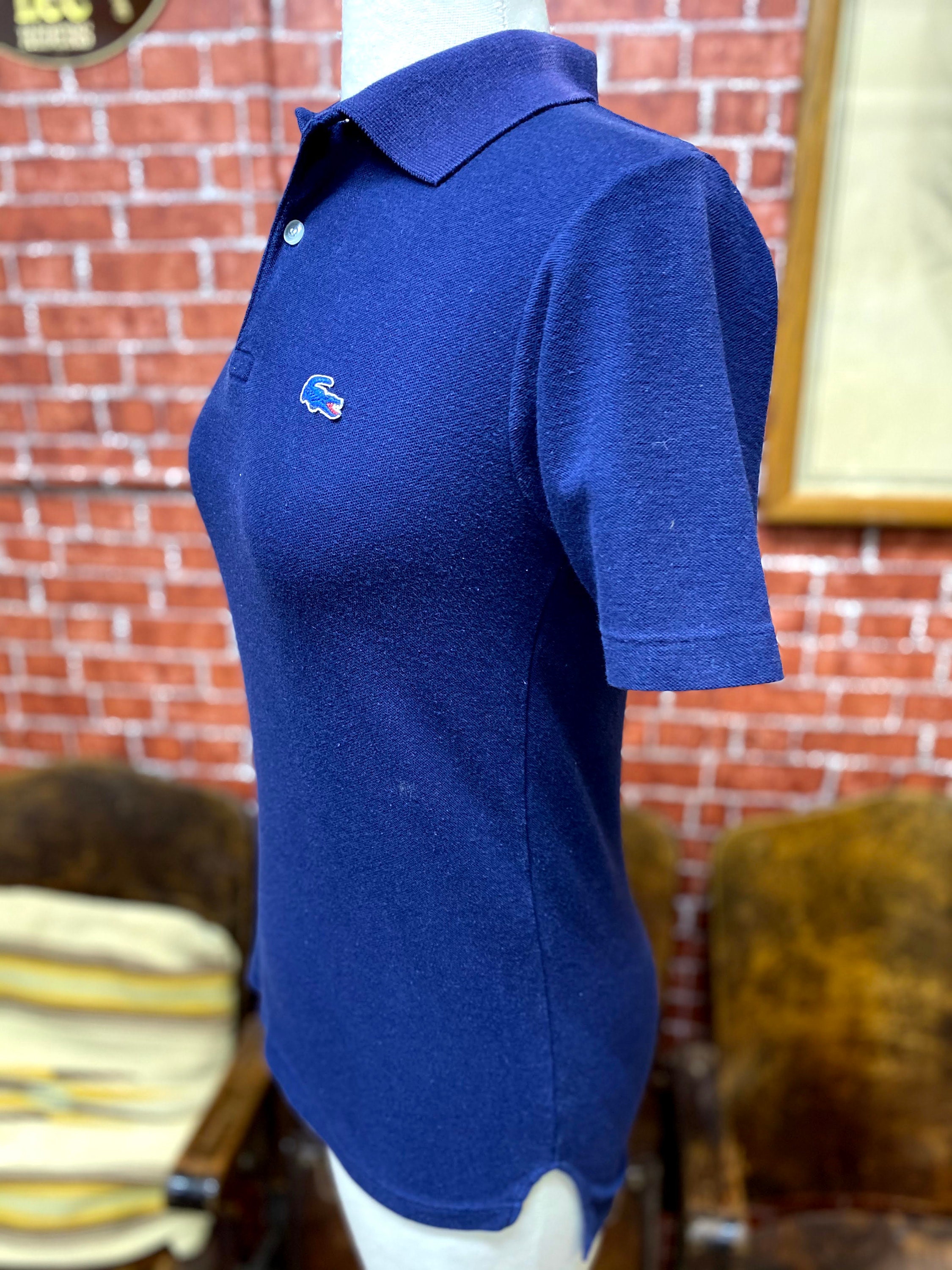 80's Izod Lacoste Tennis Blue Knit Shirt Red Size 18 Fit 80's Izod Lacoste Tennis Blue Knit Shirt Red Size 18 Fit