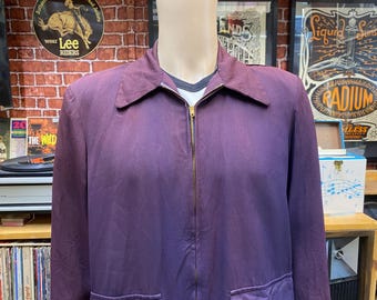 Vintage 1950s Rayon Gabardine Ricky Jacket ~ Size M to L