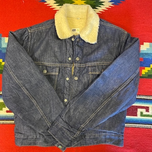 Sears Roebucks size 36R denim sherpa lining cowboy western jacket made in U.S.A.