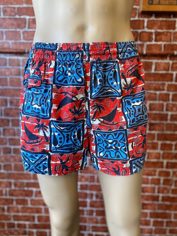 60's Highland Swimwear swim shorts trunks fisherm… - image 1