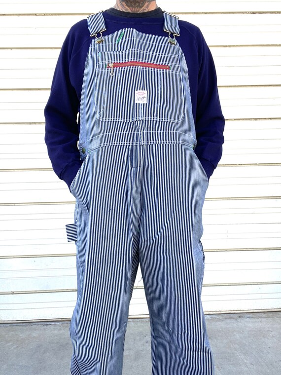 Deadstock Pointer hickory denim work overalls rai… - image 7