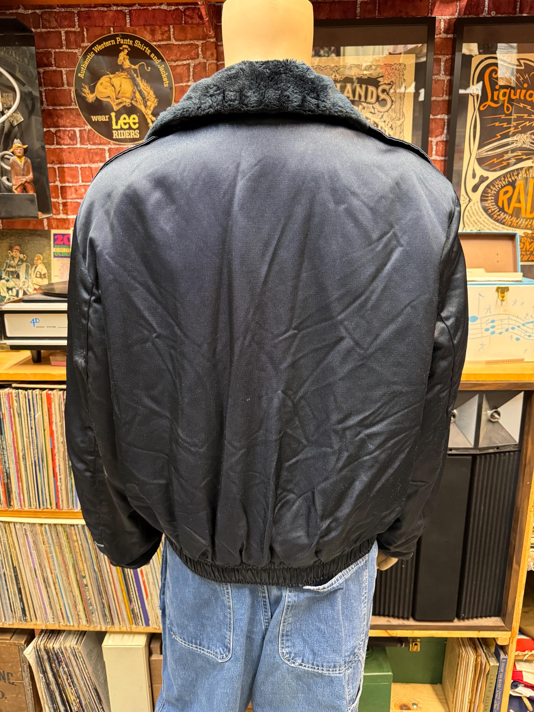90's Police Security State Trooper Blue Quilted Lining 90's Police Security State Trooper Blue Quilted Lining