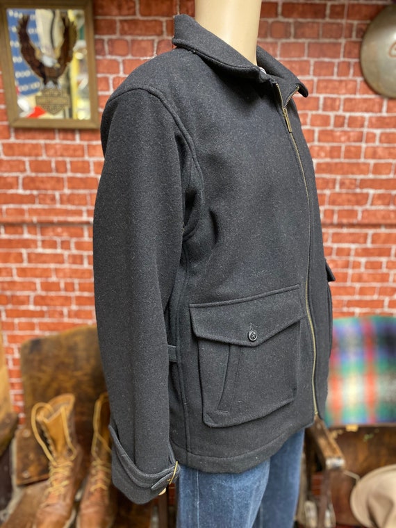 Pendleton men's black virgin wool pittock coat si… - image 2