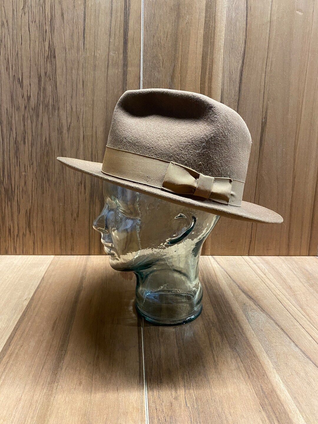 Dorfman Pacific Brown Felt Brimmed Fedora Hat Size 7 1/4 Made in U.S.A ...