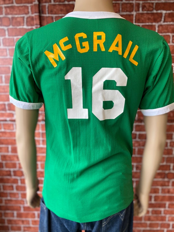 80's Volleyball player #16 McGrail green t-shirt … - image 6