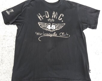 Harley Davidson Motorcycle Club black t-shirt size XXL made in U.S.A..