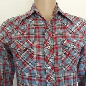 Vintage 70s Kennington Rust Tones Plaid Western Button up Vintage 70s Kennington Rust Tones Plaid Western Button up
