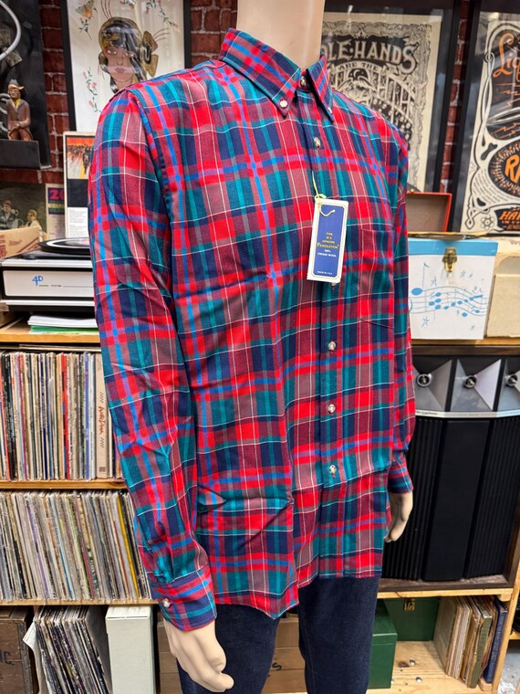 Dead-stock Pendleton button down plaid wool shirt… - image 2