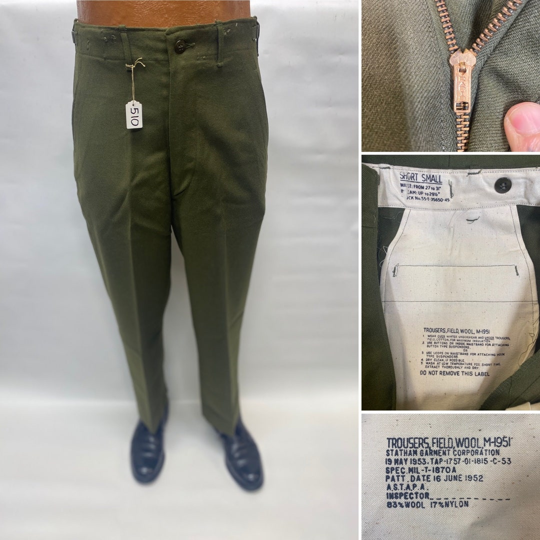NOS M-51 Korean War US Army Men's Field Wool Olive Green NOS M-51 Korean War US Army Men's Field Wool Olive Green