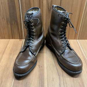 VTG Moc toe brown work hunting outdoor boots size 12 made in Canada.