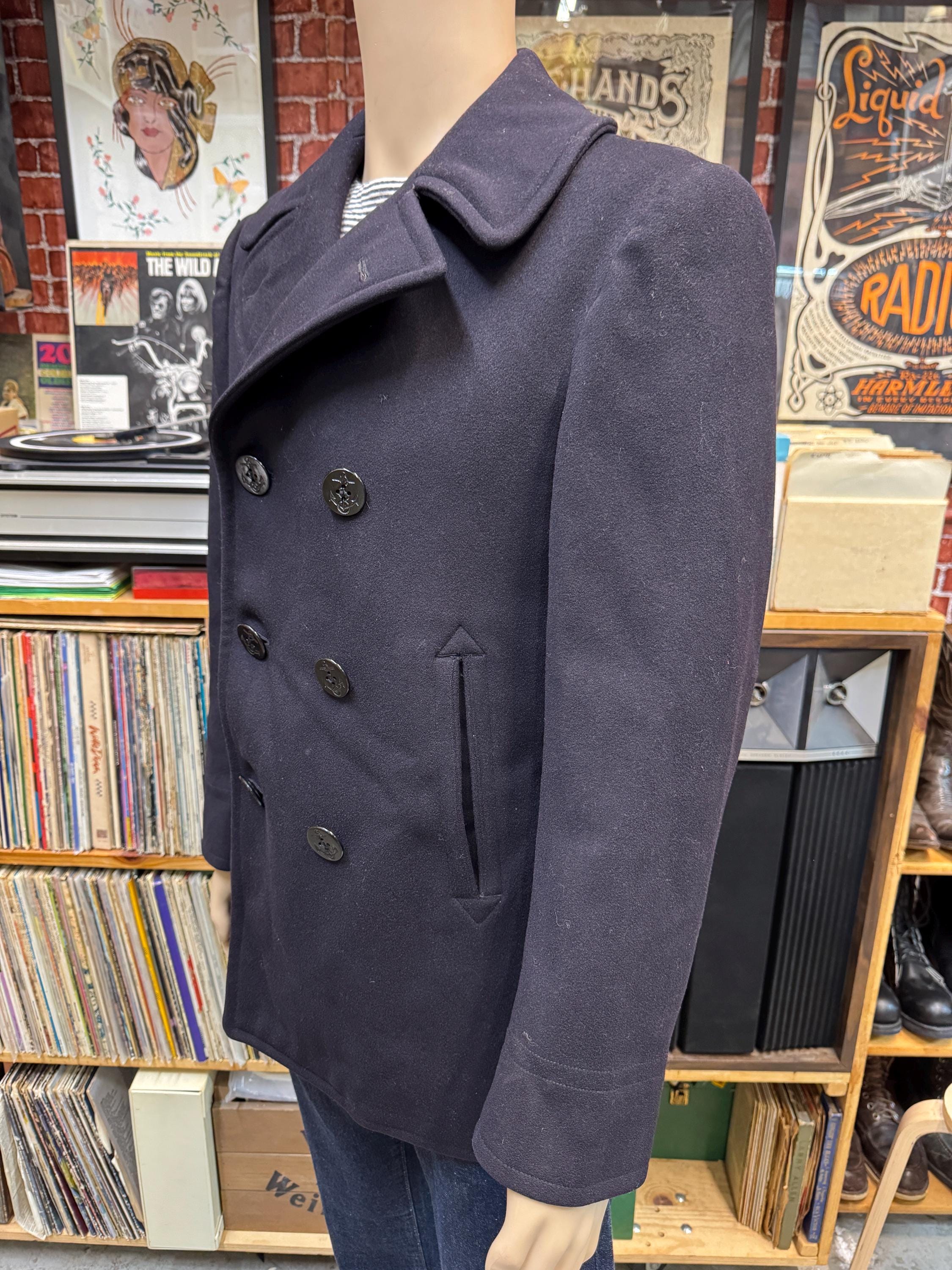 Vintage 70's Wool US Navy Peacoat Cracker Jack Size 36. - Etsy