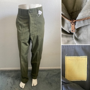 OG-507 size 28x29 U.S. Army fatigue utility field combat men&#39;s pants poly/cotton.