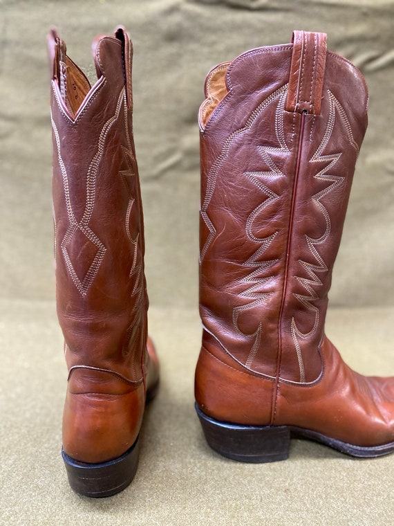 Sanders cowboy western ranch stitching leather boots … Gem