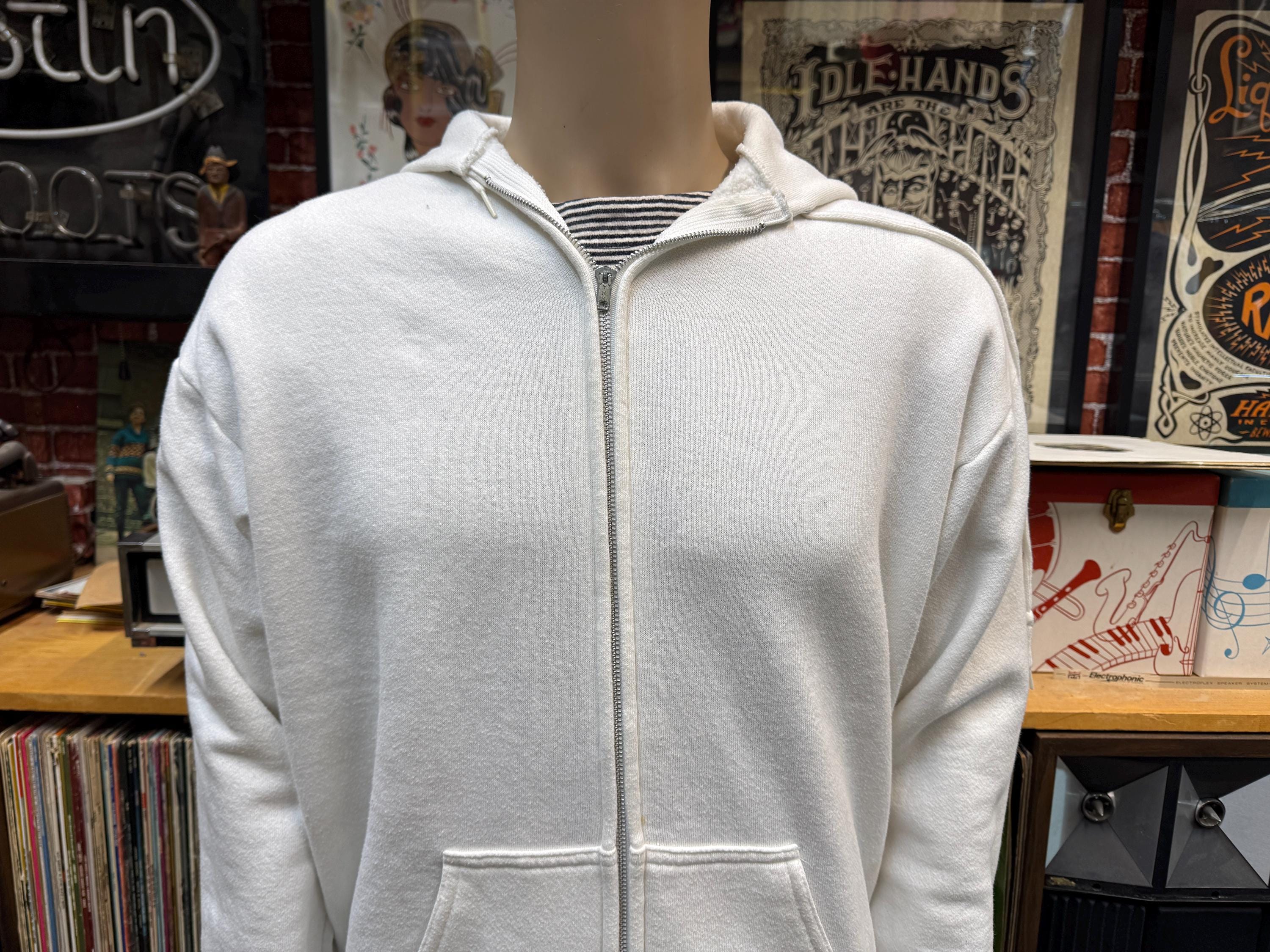 トップス 90s DISCUS ATHLETIC Hoodie Parka XXL Vtg 90s Discus Athletic Full Zip Hoodie Sweatshirt Sz 2XL