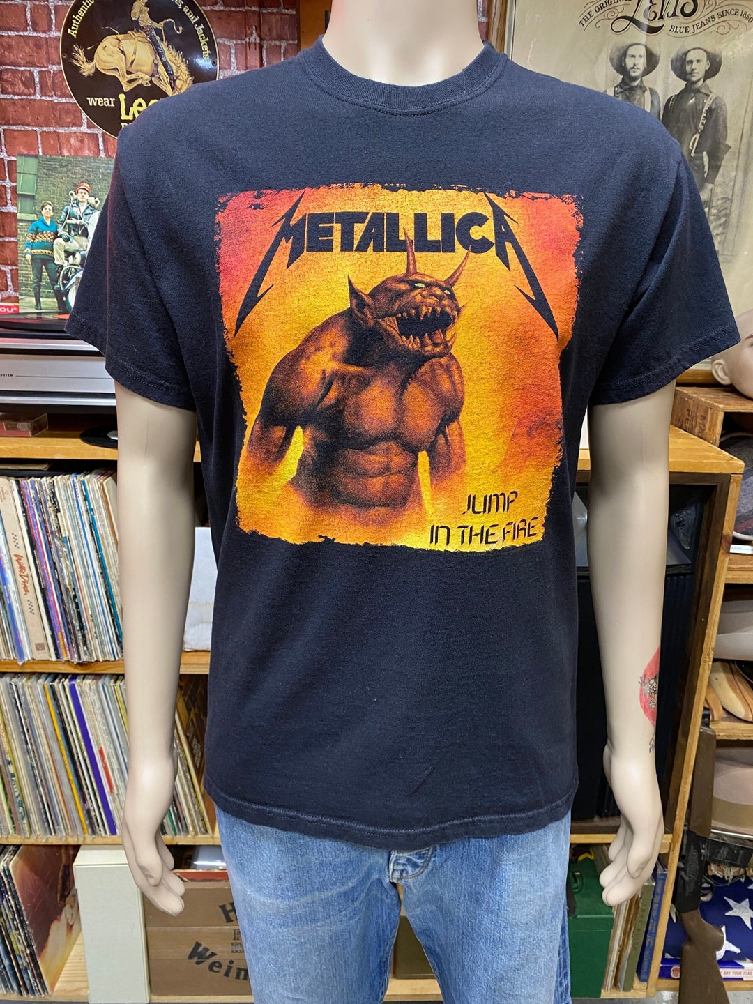 LLICA Jump In The Fire Tシャツ XL UT Metallica Jump in the Fire Graphic Print Tour Concert Black T