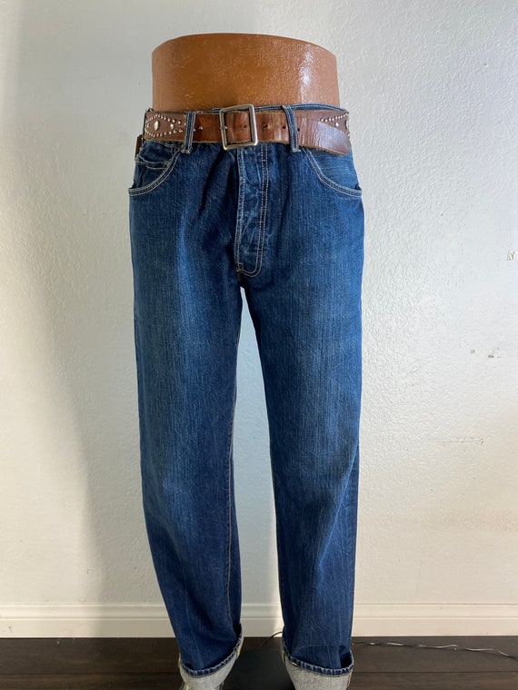 34x23 90's Levi's 501 XX Denim Cowboy Boot Cut Straight Jeans